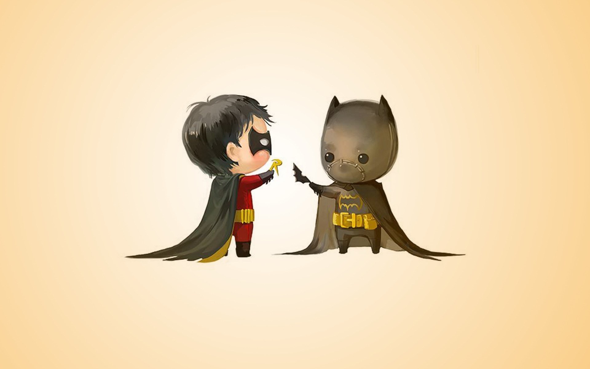 Batman En Robin Cartoon Grappig Leuk HD Wallpaper Gratis