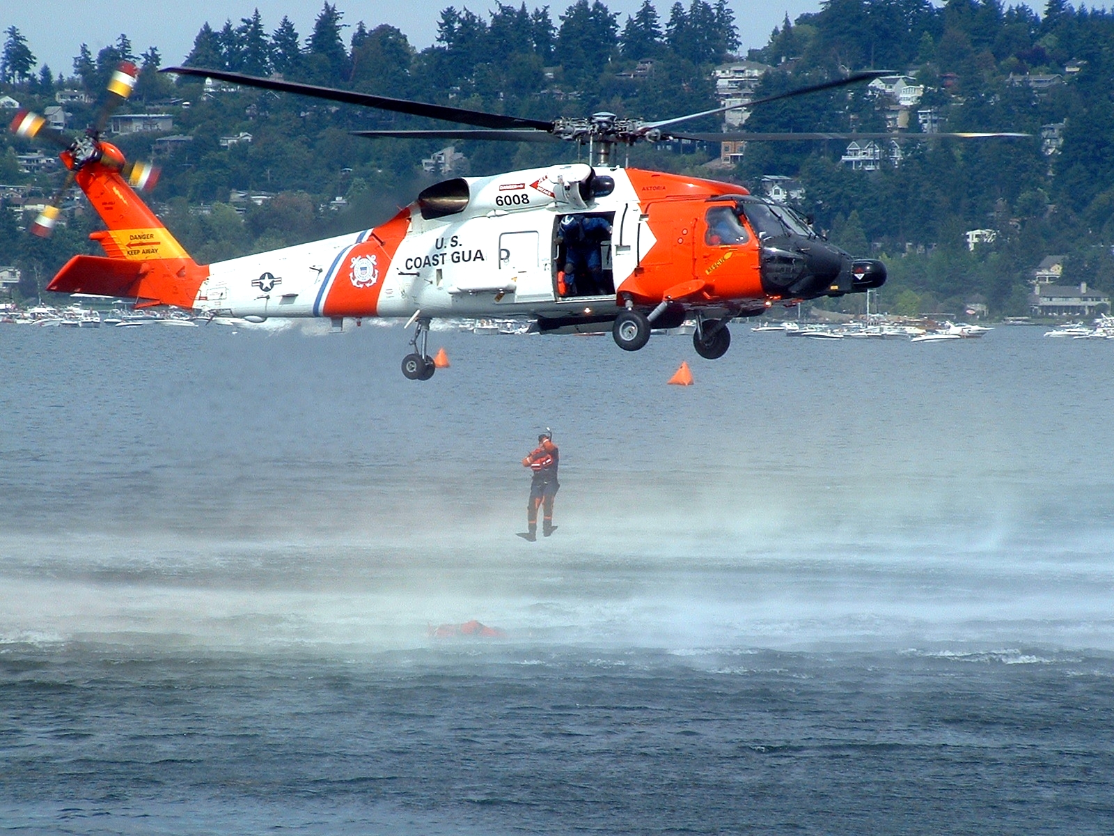 Description US Coast Guard helicopter rescue demonstrationjpg