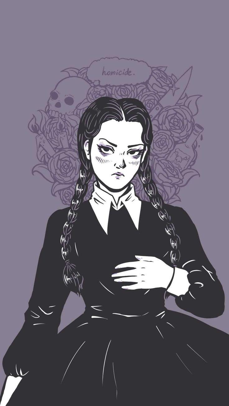 Wednesday Addams Wallpaper Discover More Family Anime