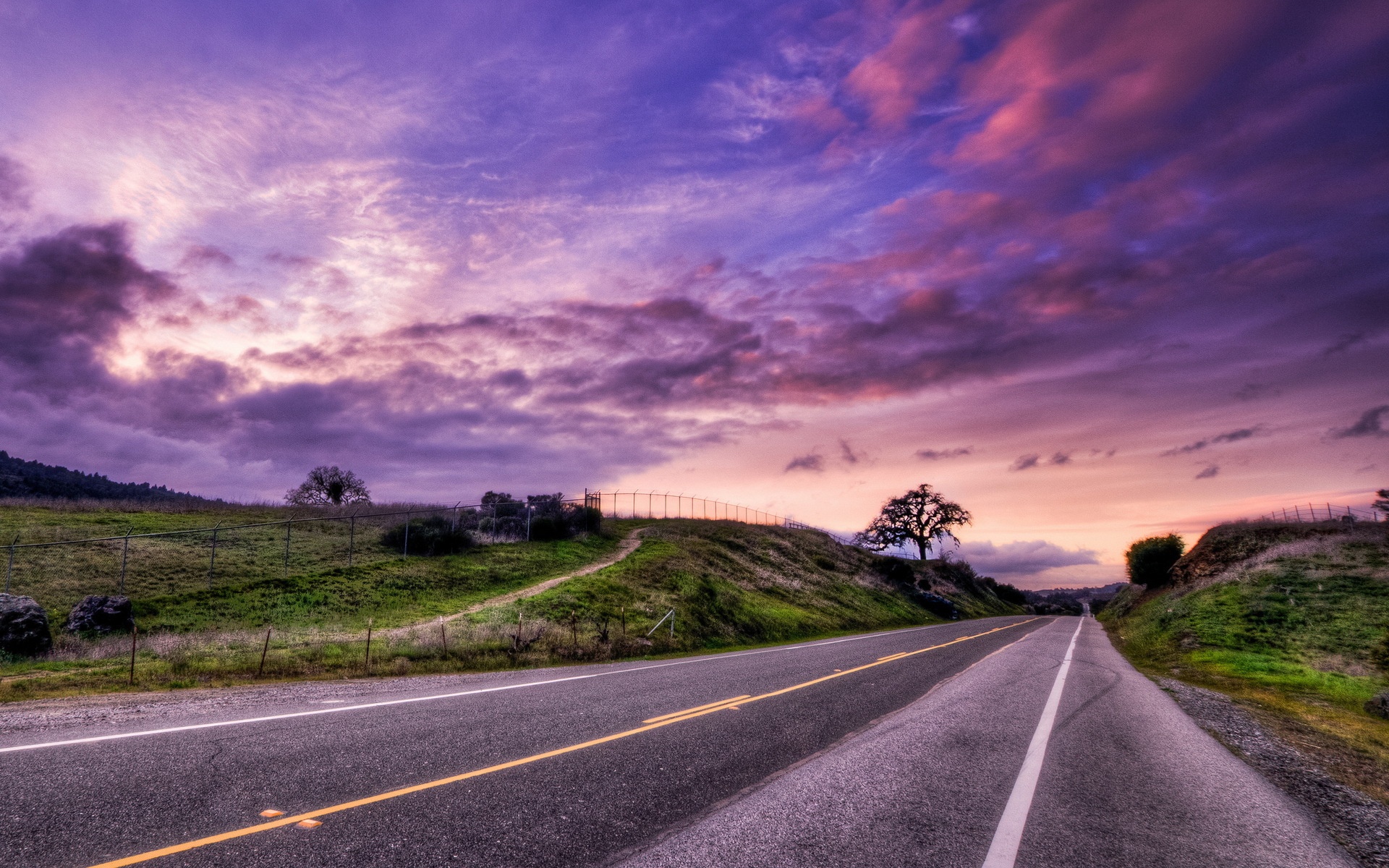 Sunset Road Landscape Wallpapers   1920x1200   984261