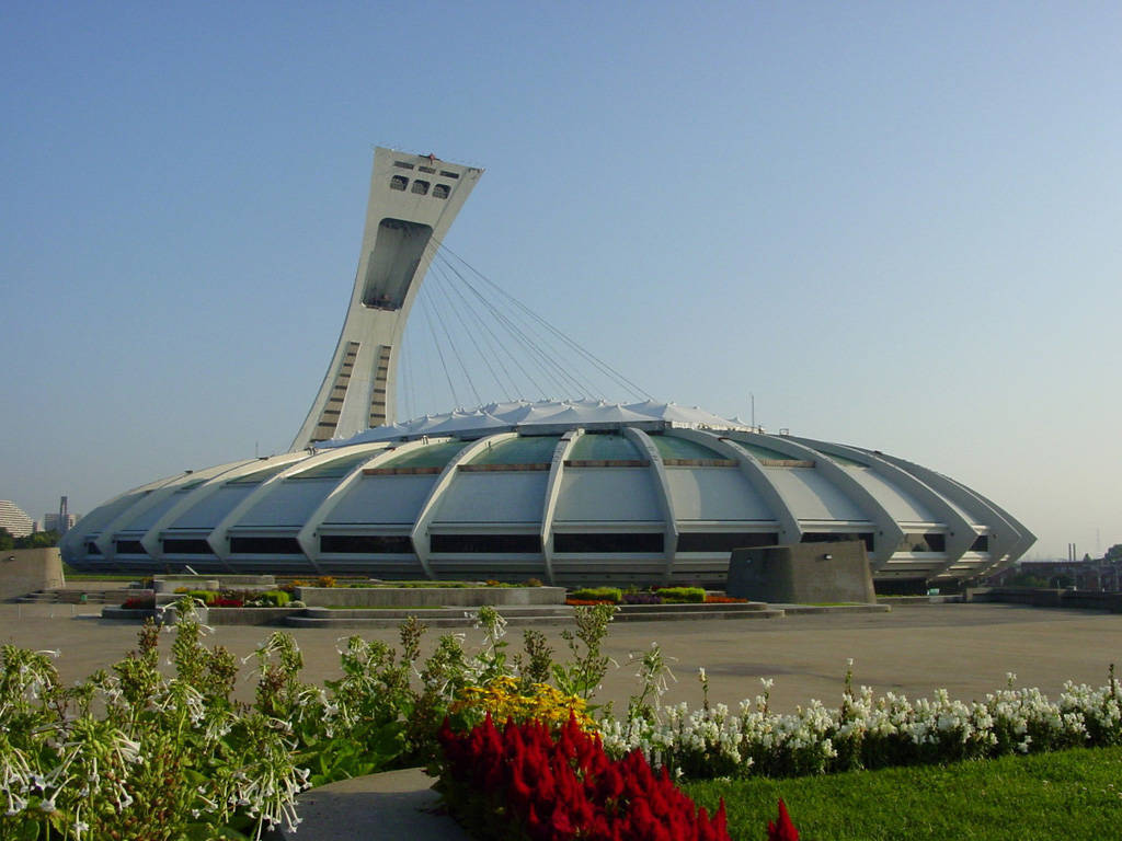 Olympic Stadium In Montreal City Wallpaper