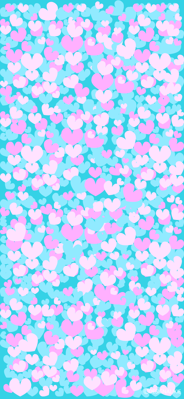 Light Blue Heart Wallpaper For iPhone Png Image Illustoon