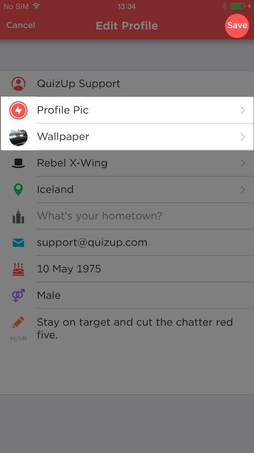 Free download How do I change my profile picture or wallpaper QuizUp