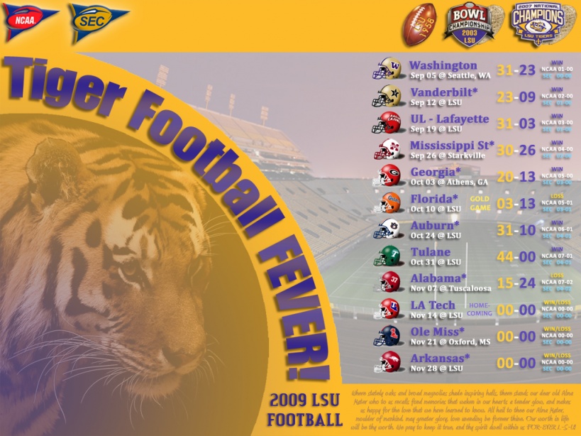 Tigertoons Org Has Created His Lsu Football Schedule Art Which We