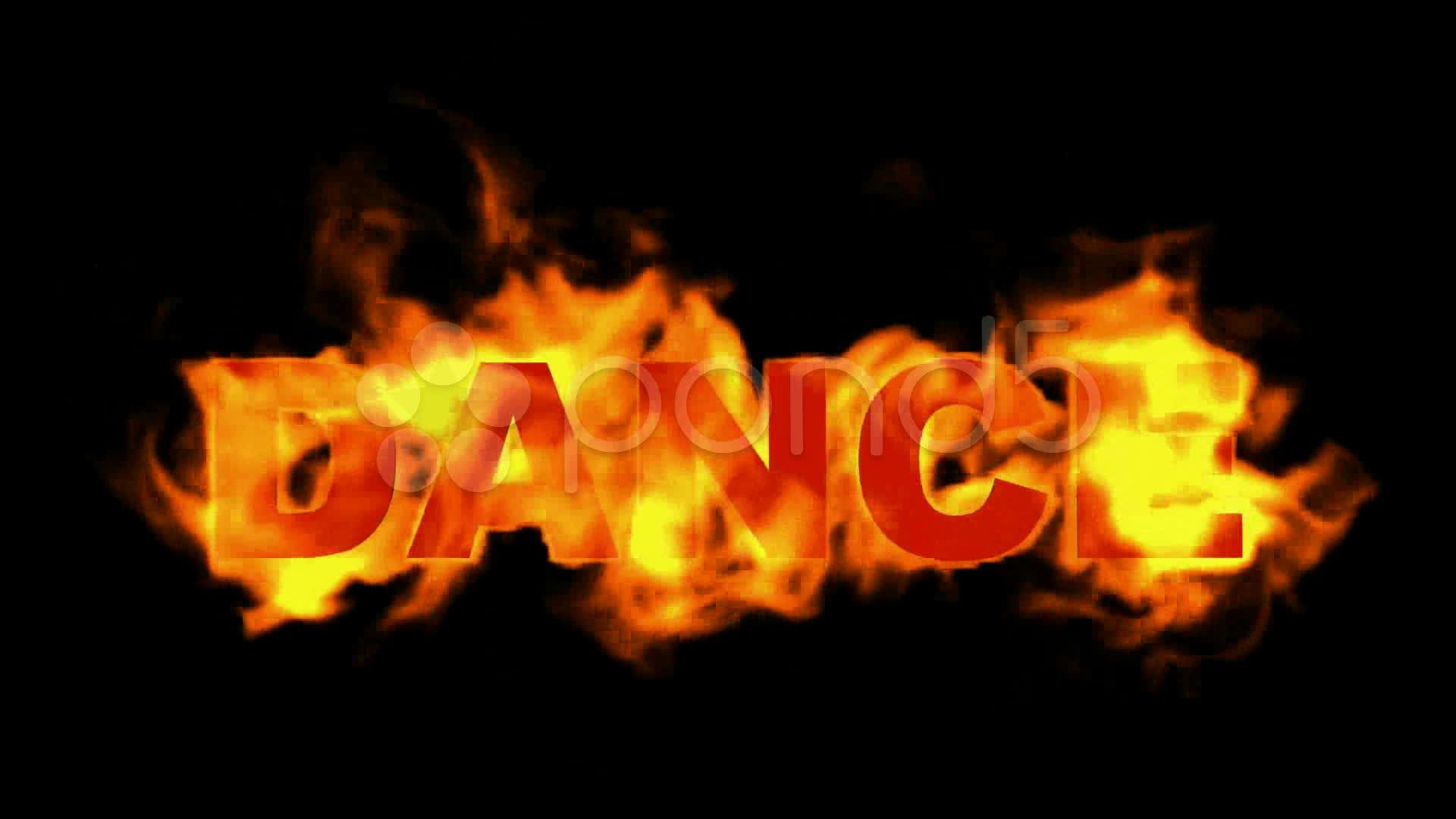 Fire Dance Word Burn Text Stock Video HD Footage