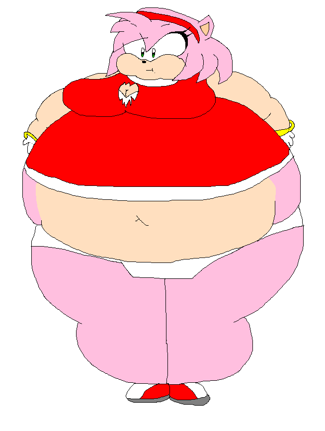 Very Fat Amy Rose by SugoiBarunAndFatties 654x867. 