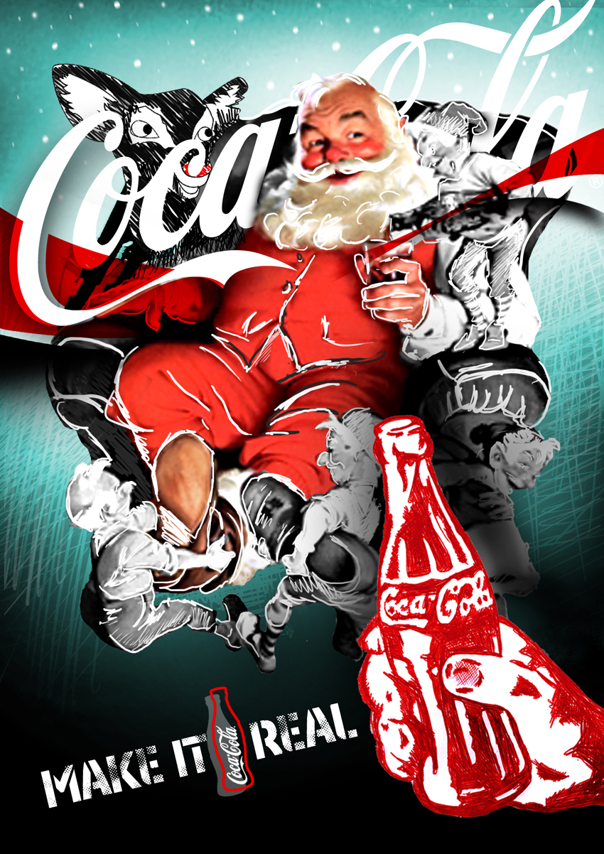 Claus Coke Christmas Art By Haddon Sundblom Coca Cola Gallery