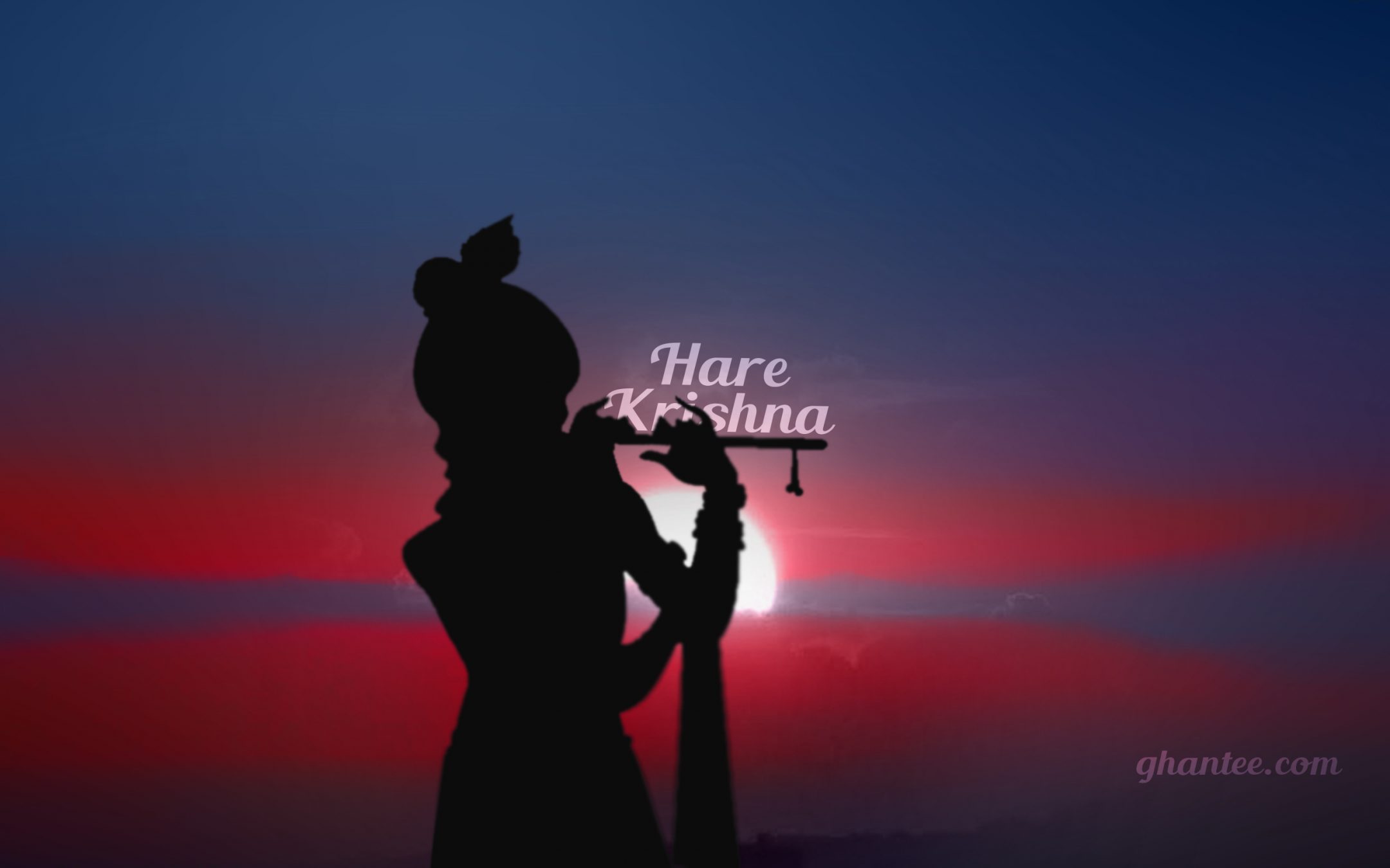 hare krishna silhouette HD macbook wallpaper   Ghantee