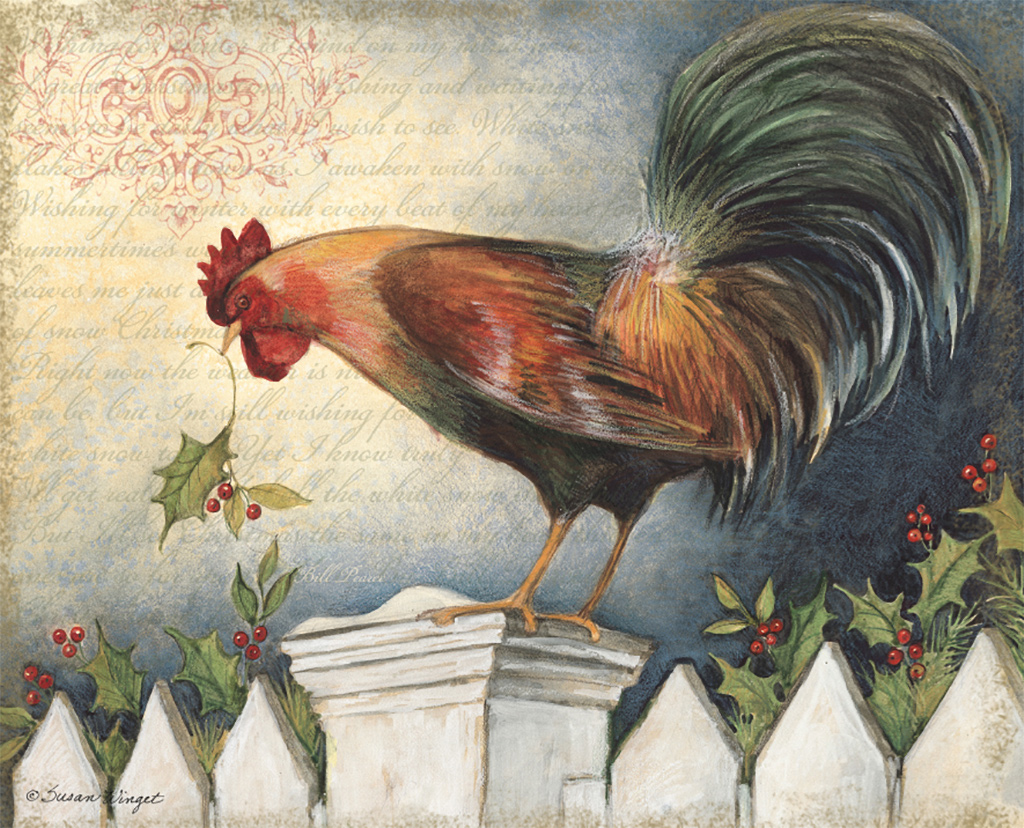 Lang Wallpaper Desktop Roosters Calendar Art