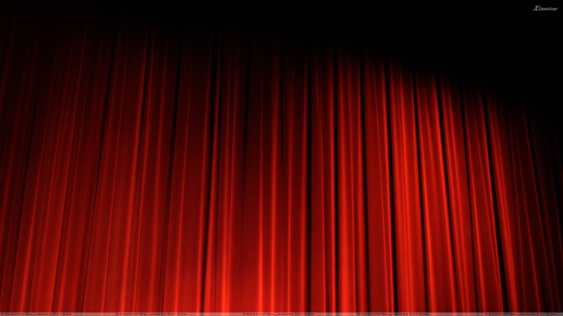 Red Curtain In Cinema Wallpaper 1920x1080