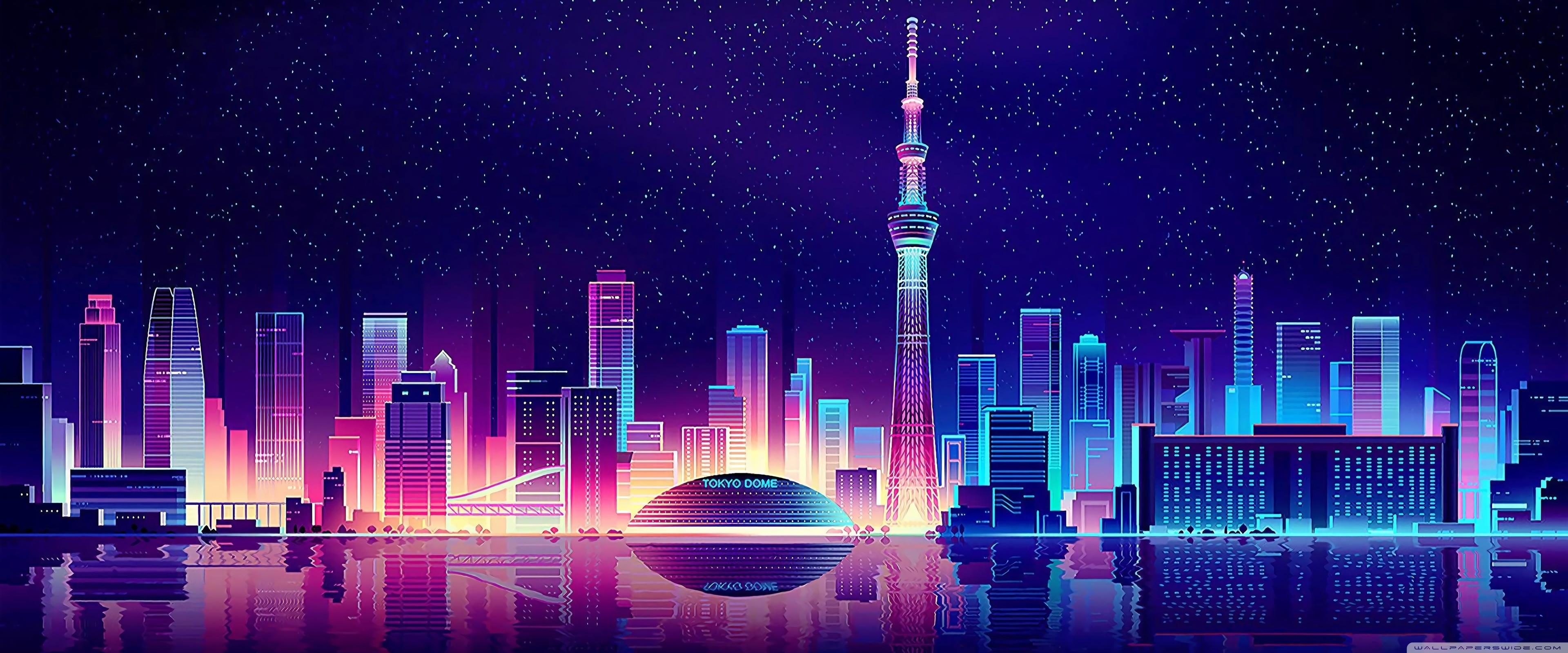 City Illustration Ultra HD Desktop Background