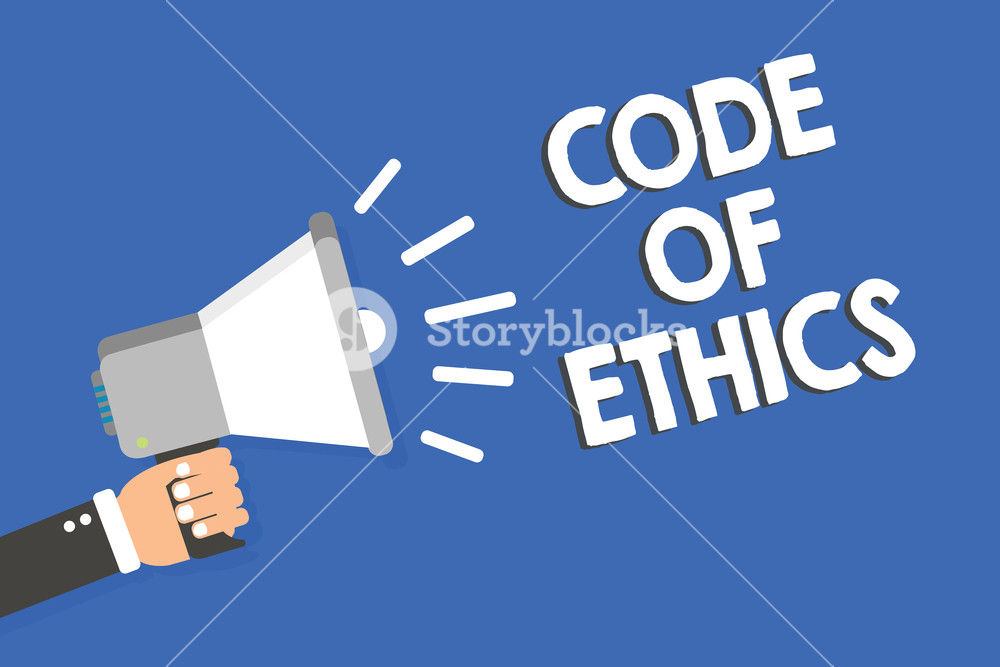 Text Sign Showing Code Of Ethics Conceptual Photo Moral Rules