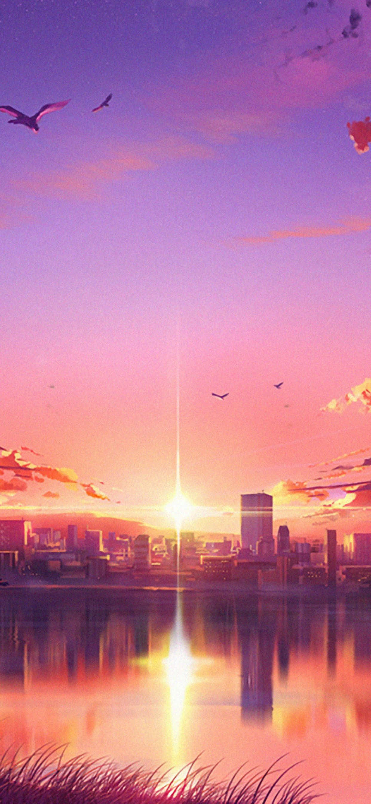 City Sunset iPhone Wallpaper