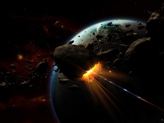 Mobile Phone Destroy Asteroid Science Fiction Sci Fi Wallpaper Num