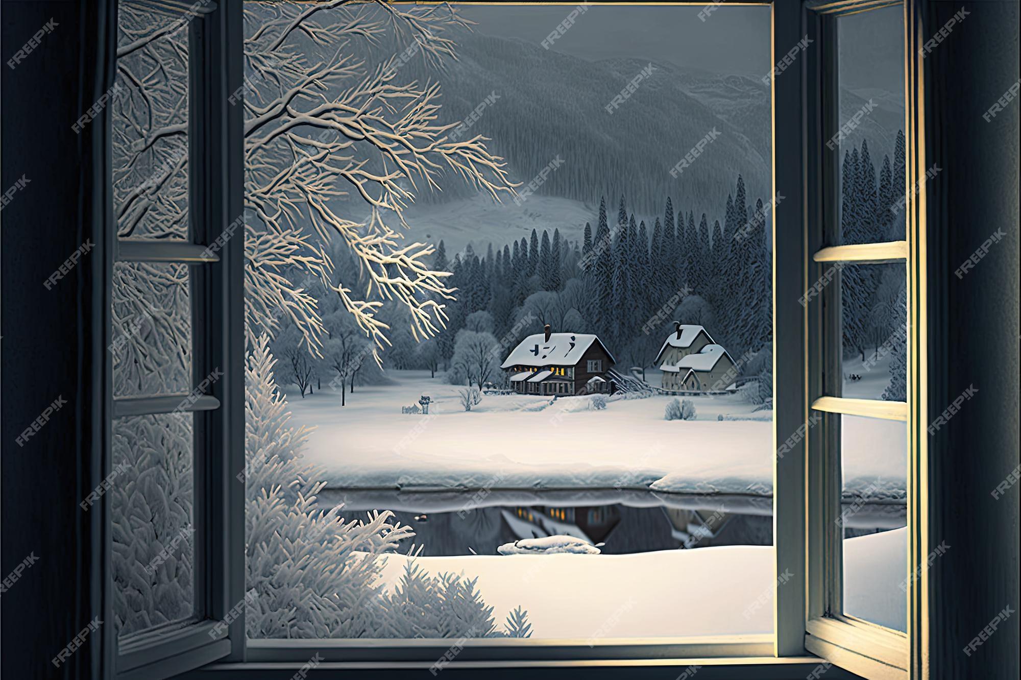 Premium Photo Fairy Landscape From The Window Winter Tale