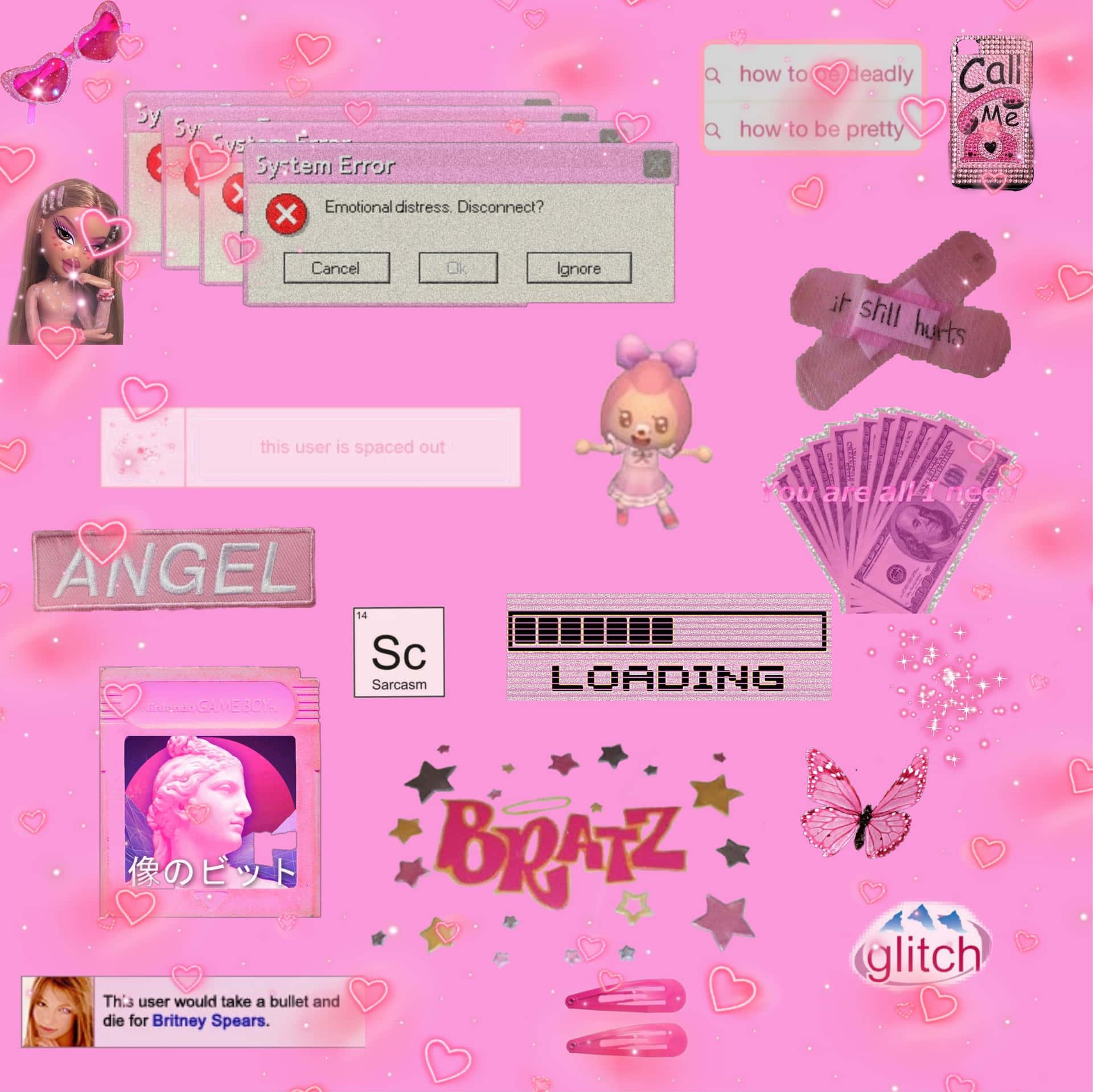 Pink Y2k Background S Wallpaper
