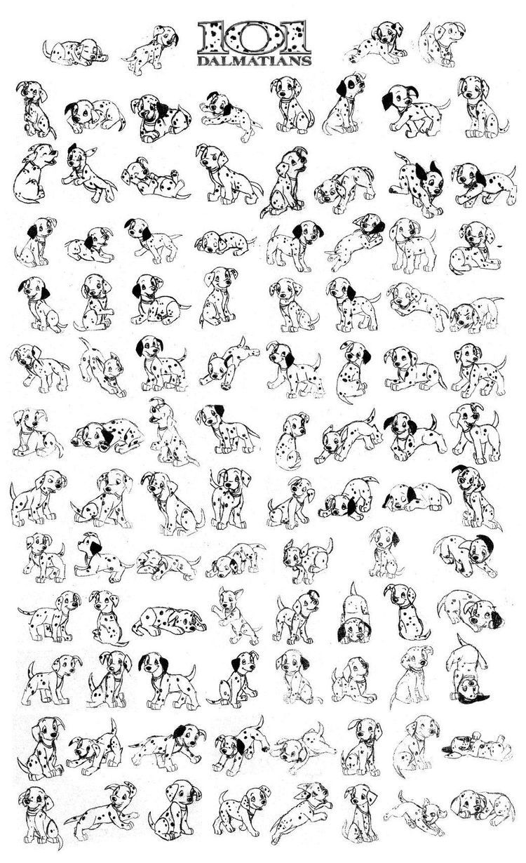 Dalmatians Disney Animals Drawings