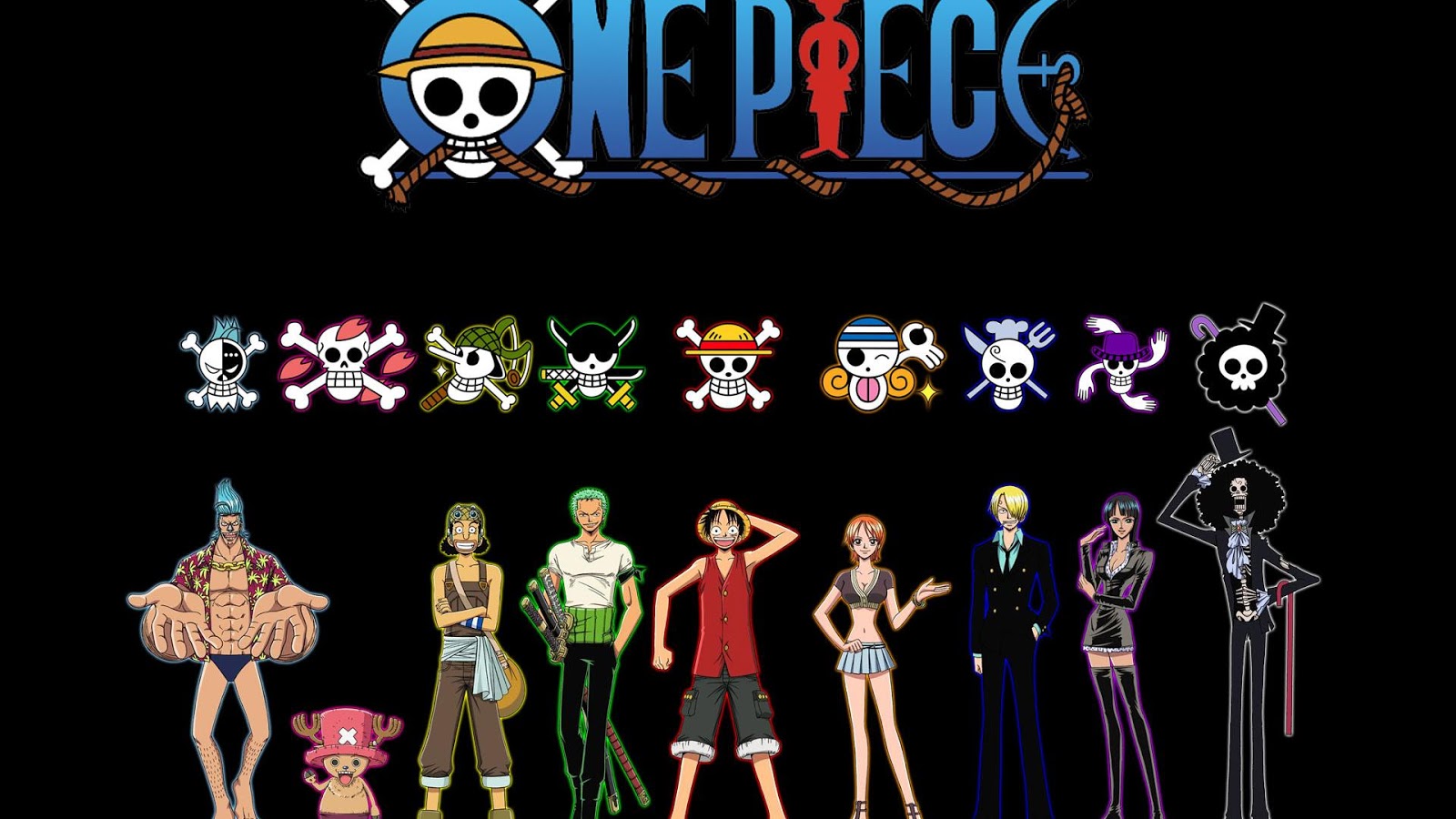 One Piece Logo Team Wallpaper Walpaper One 1600x900