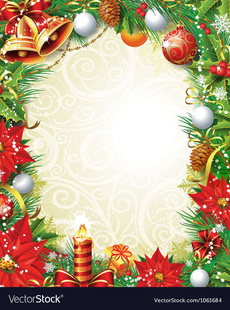 Vintage Christmas Background Royalty Vector Image