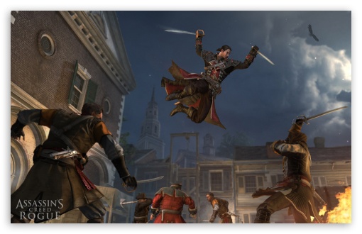 Assassin S Creed Rogue Jump To Kill Hd Desktop Wallpaper High