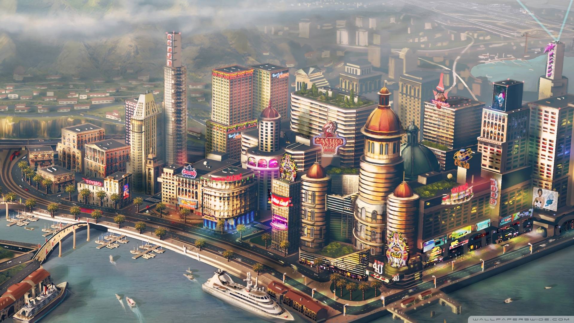 Best Sim City Desktop Wallpaper Steampunk