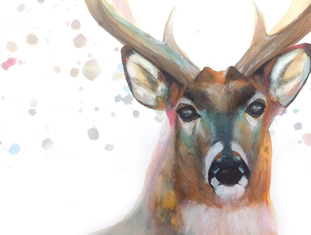 Santamans Deer Mural Wallpaper Design By Joana The Wallery