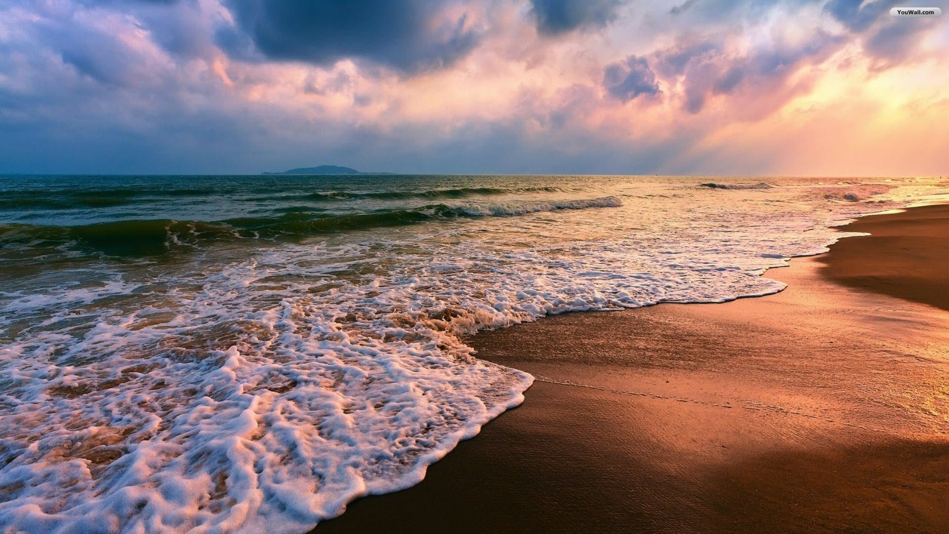 Beach Sunset Wallpaper Desktop Image Of