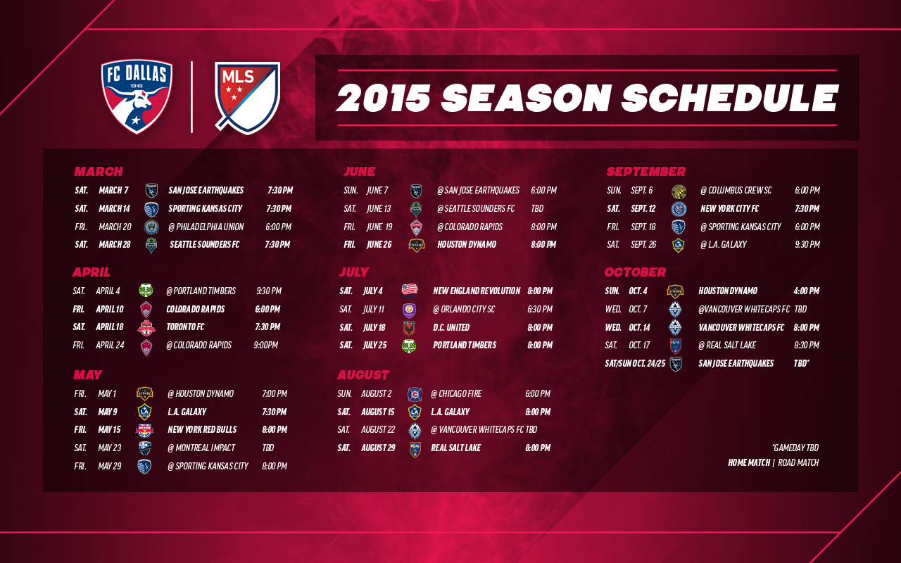 2015 FC Dallas Schedule Wallpapers FC Dallas