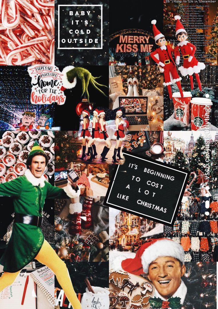 Christmas Collage Wallpaper Merry
