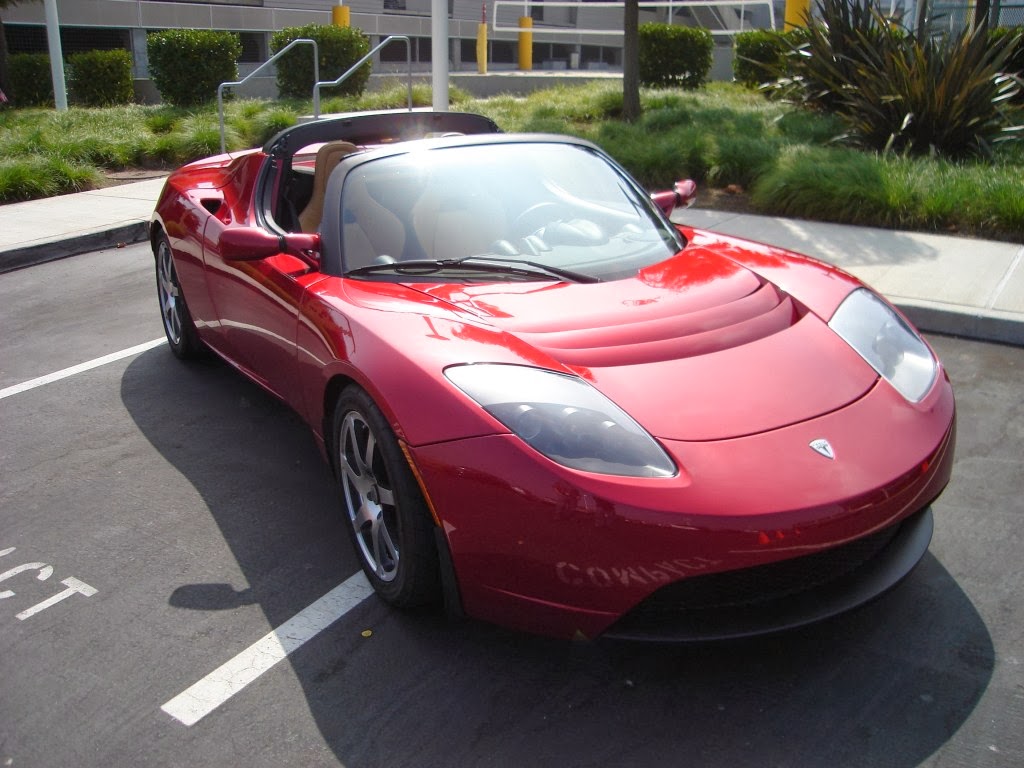 Tesla Roadster Front View Red Colors Cars Photos Gallery