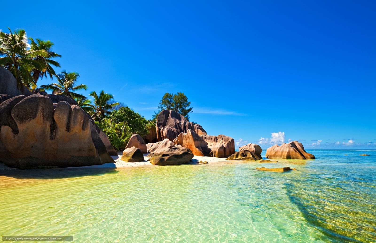 Wallpaper Seychelles Tropics Beach Desktop