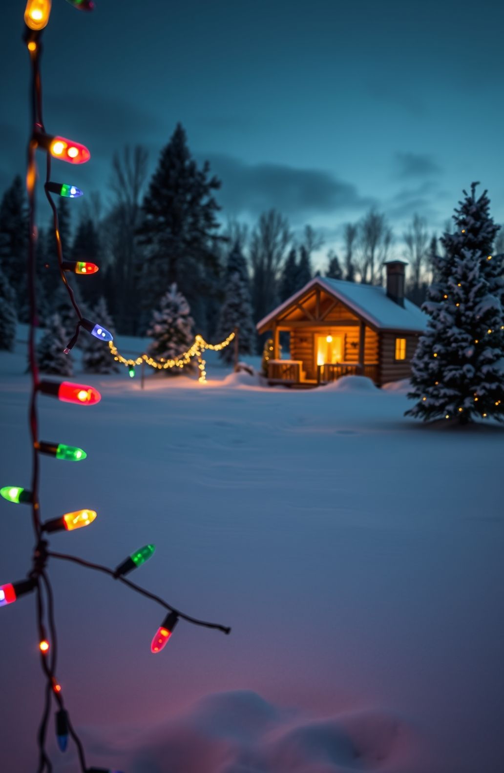 Blinking Christmas Lights Wallpaper