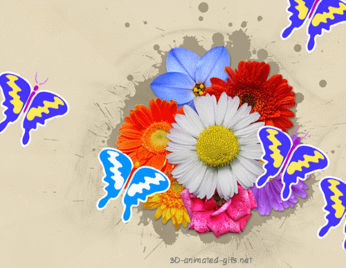 Animated Image With Flowers  DesiCommentscom