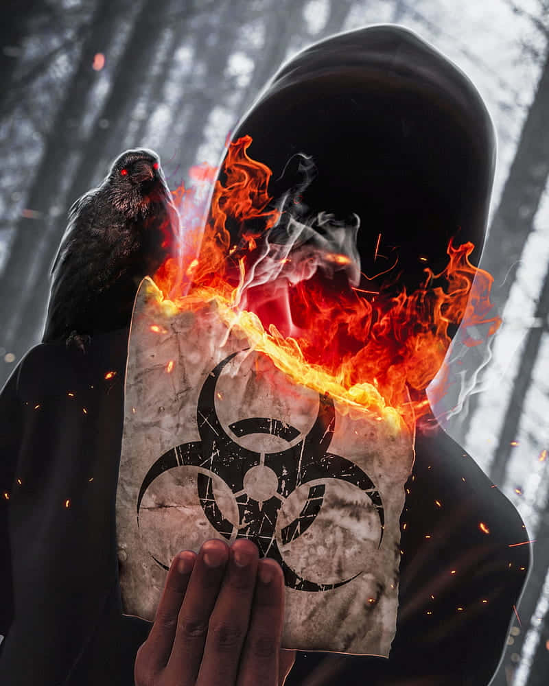 Flaming Hazard Symboland Crow Gevtg4go0b5qkpe7 Wallpaper