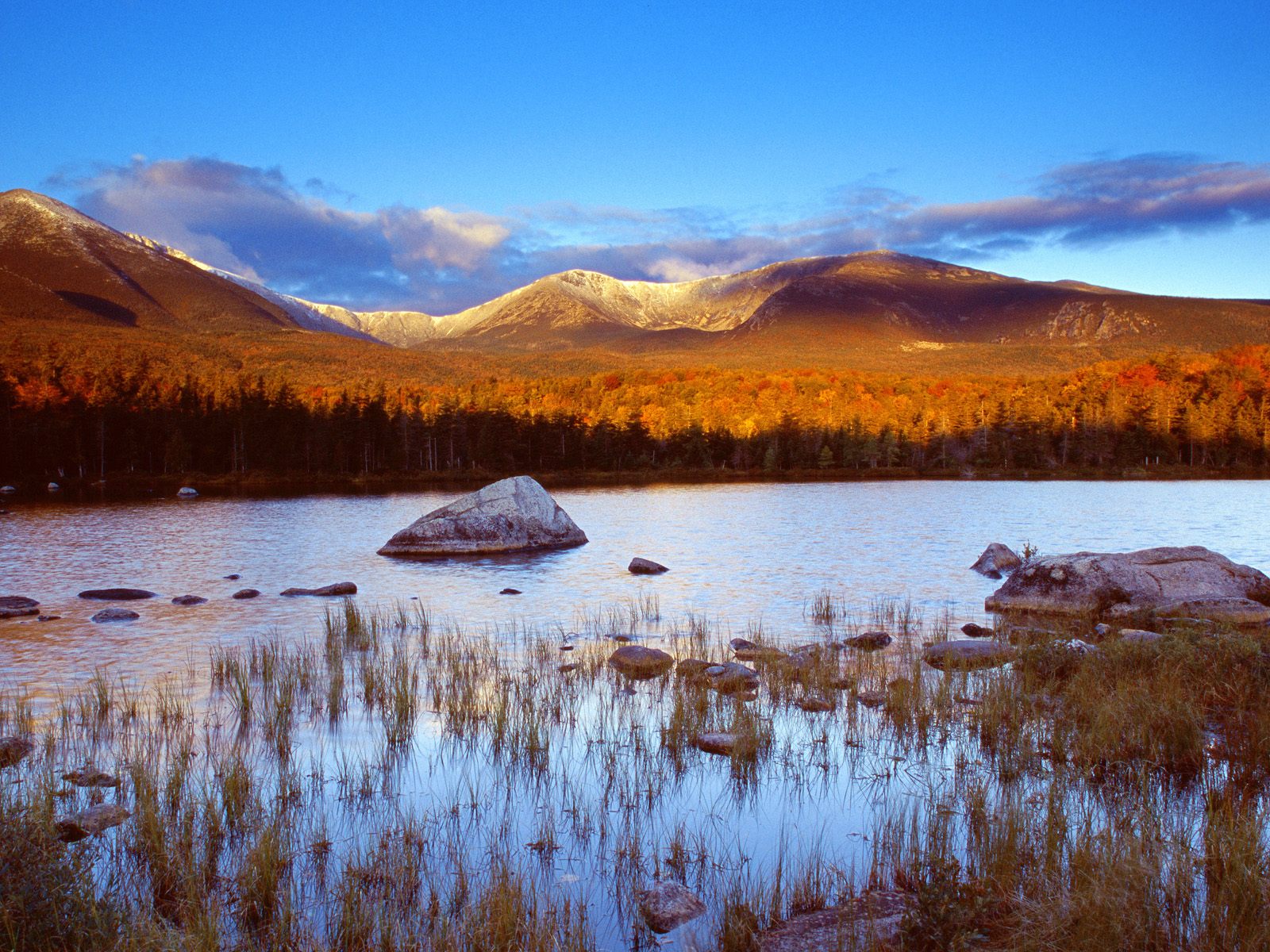 Photo Sandy Stream Pond At Sunrise Baxter State Park Maine Wallpaper