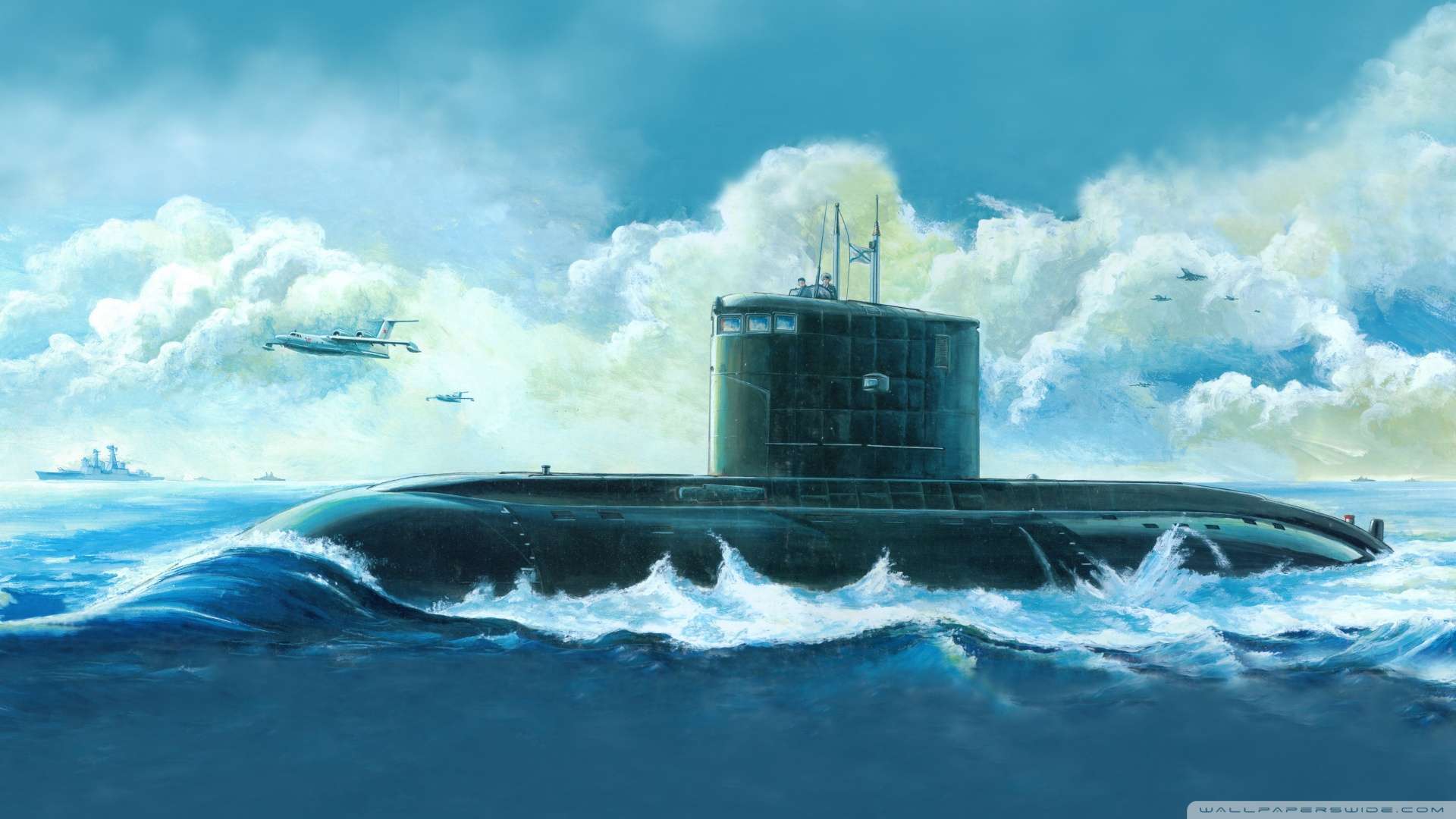 Wallpaper Submarine Painting Wallpaper 1080p HD Upload at December