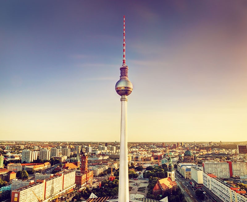 Berlin Fernsehturm Tower Wallpaper Bespoke Digital Print Repro Eu