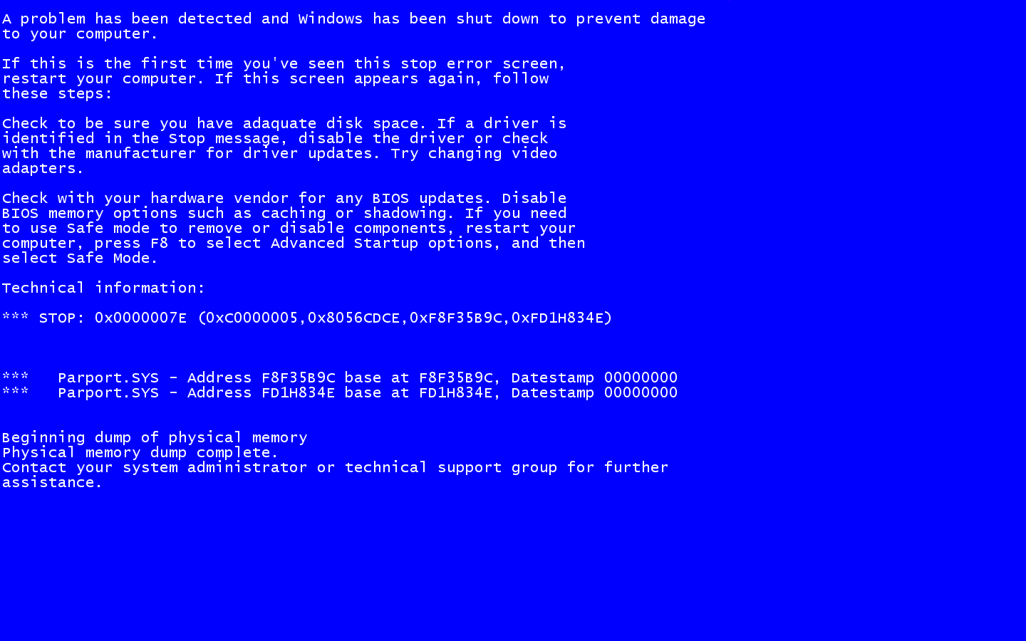 windows blue screen after 4 11 update