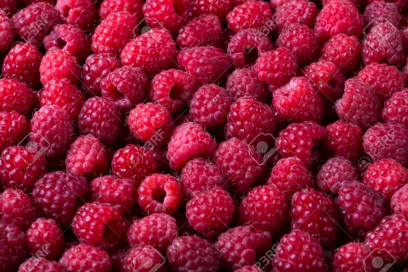 Ripe Raspberry Background Closeup Berries Stock Photo Picture