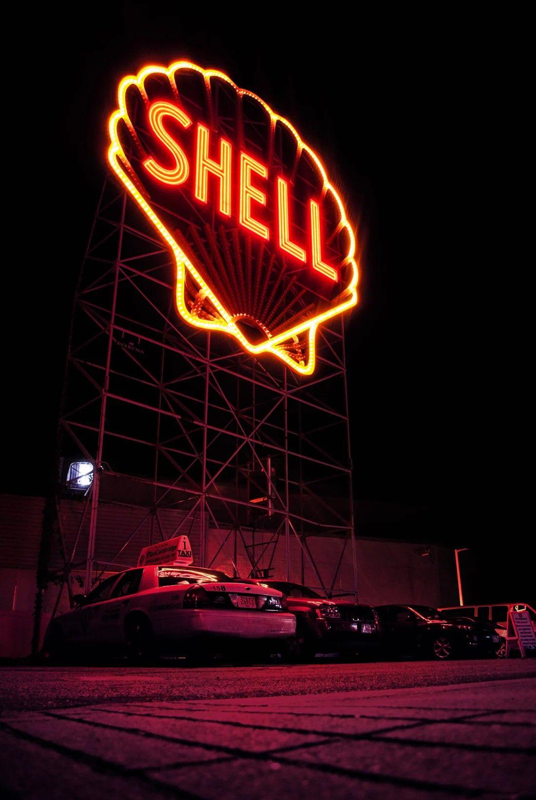 Shell Gas Station Led signage Shell gas station Signboard