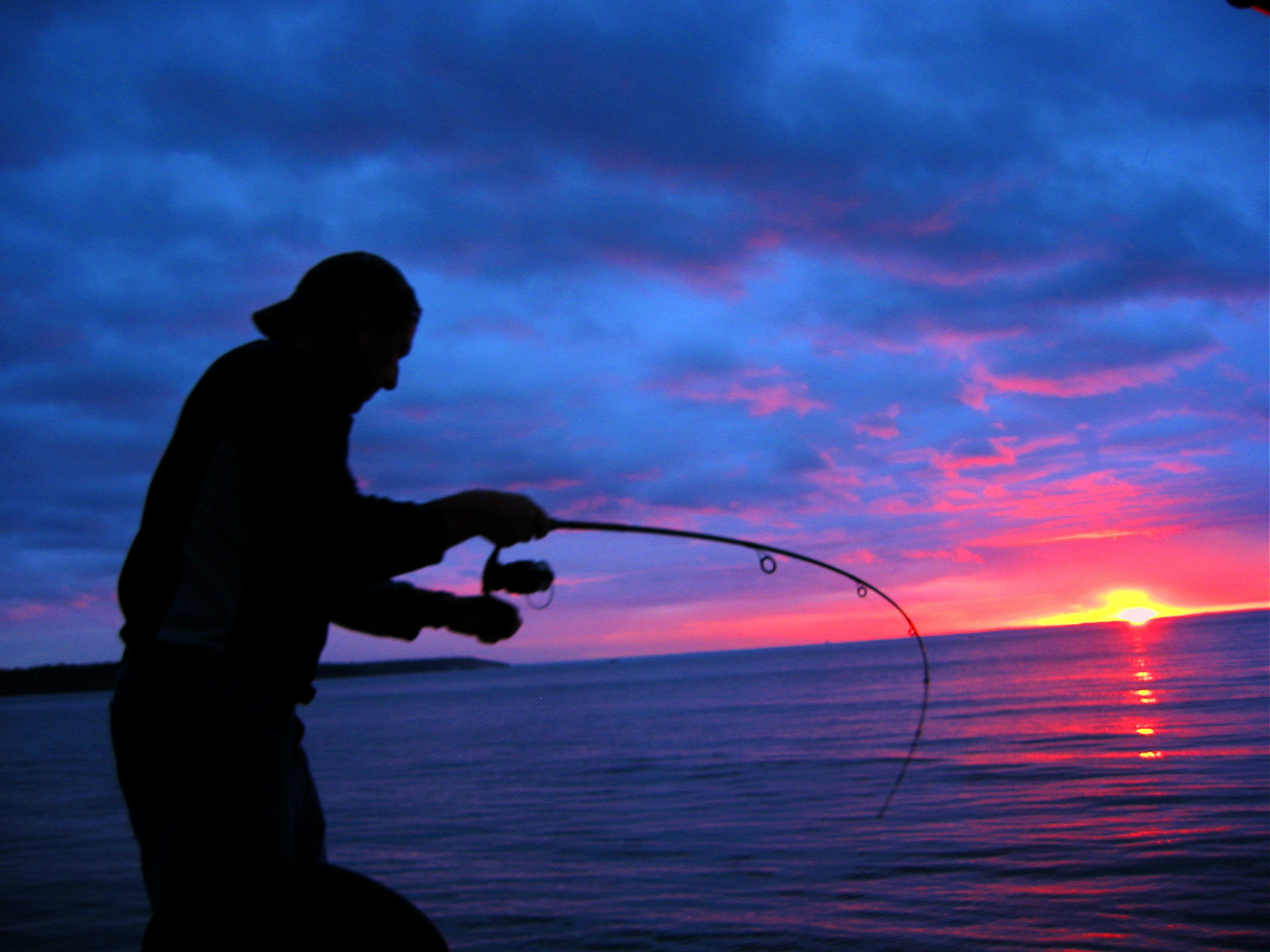 Fishing Sunset Wallpaper Bass