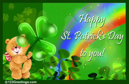 Class Website St Patrick S Day Irish Blessings Greetings Card