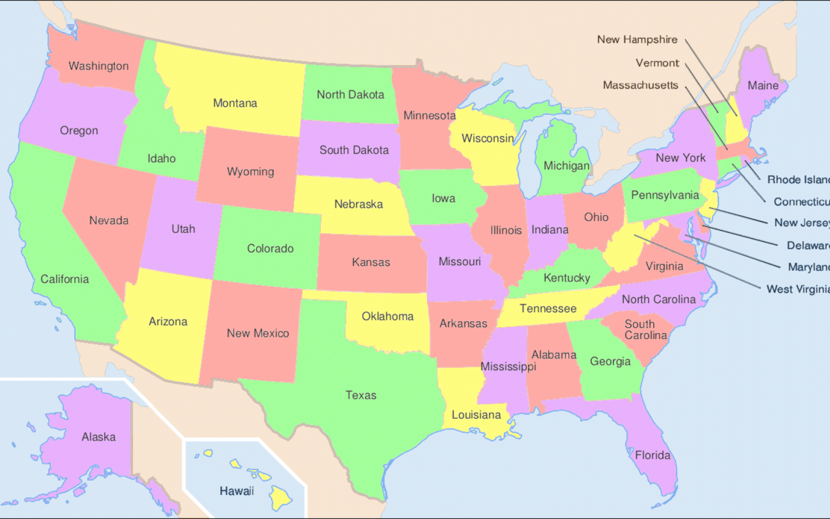 Usa Map Template Free