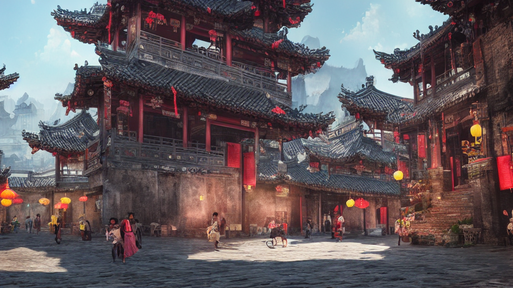 Prompthunt Old Chinese City Fantasy Artwork Very