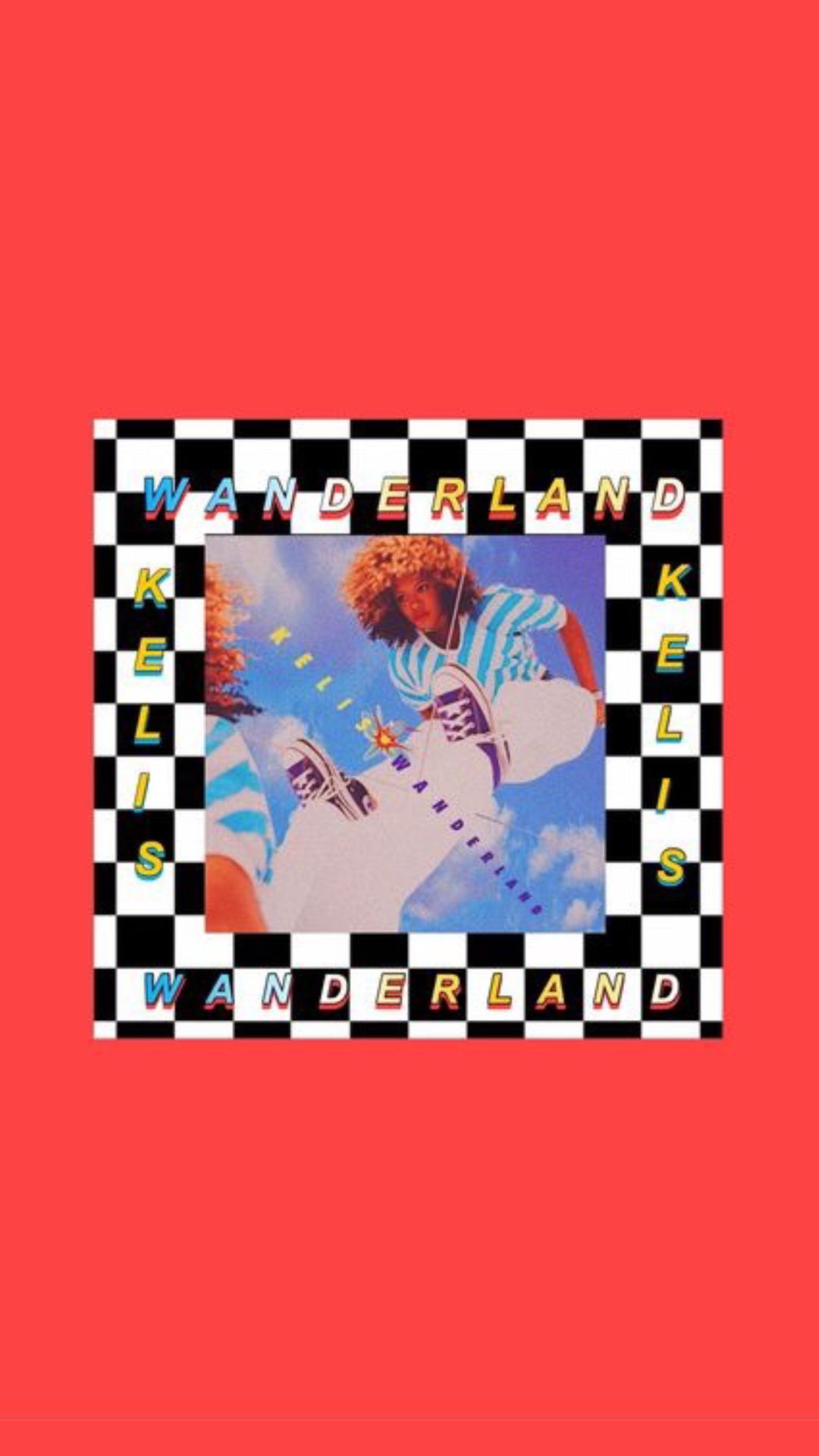 wanderland checkered colorful cute rad red black white