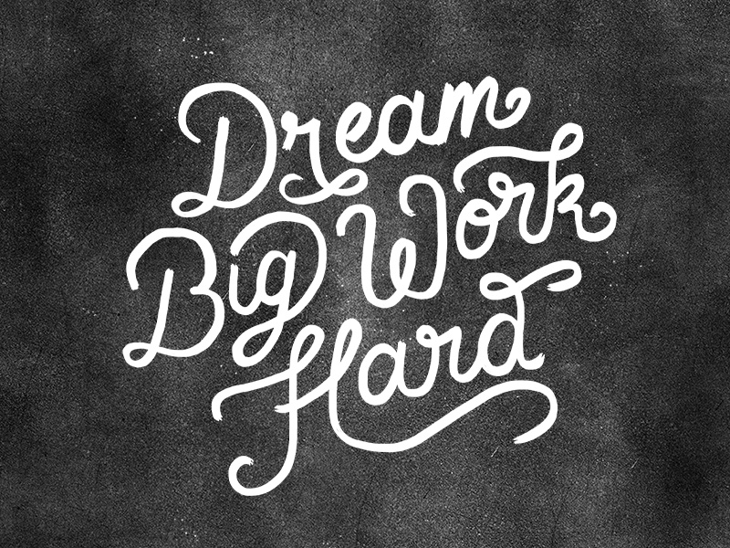 Dream Big Work Hard Wallpaper by Dina Rodriguez   Dribbble 800x600
