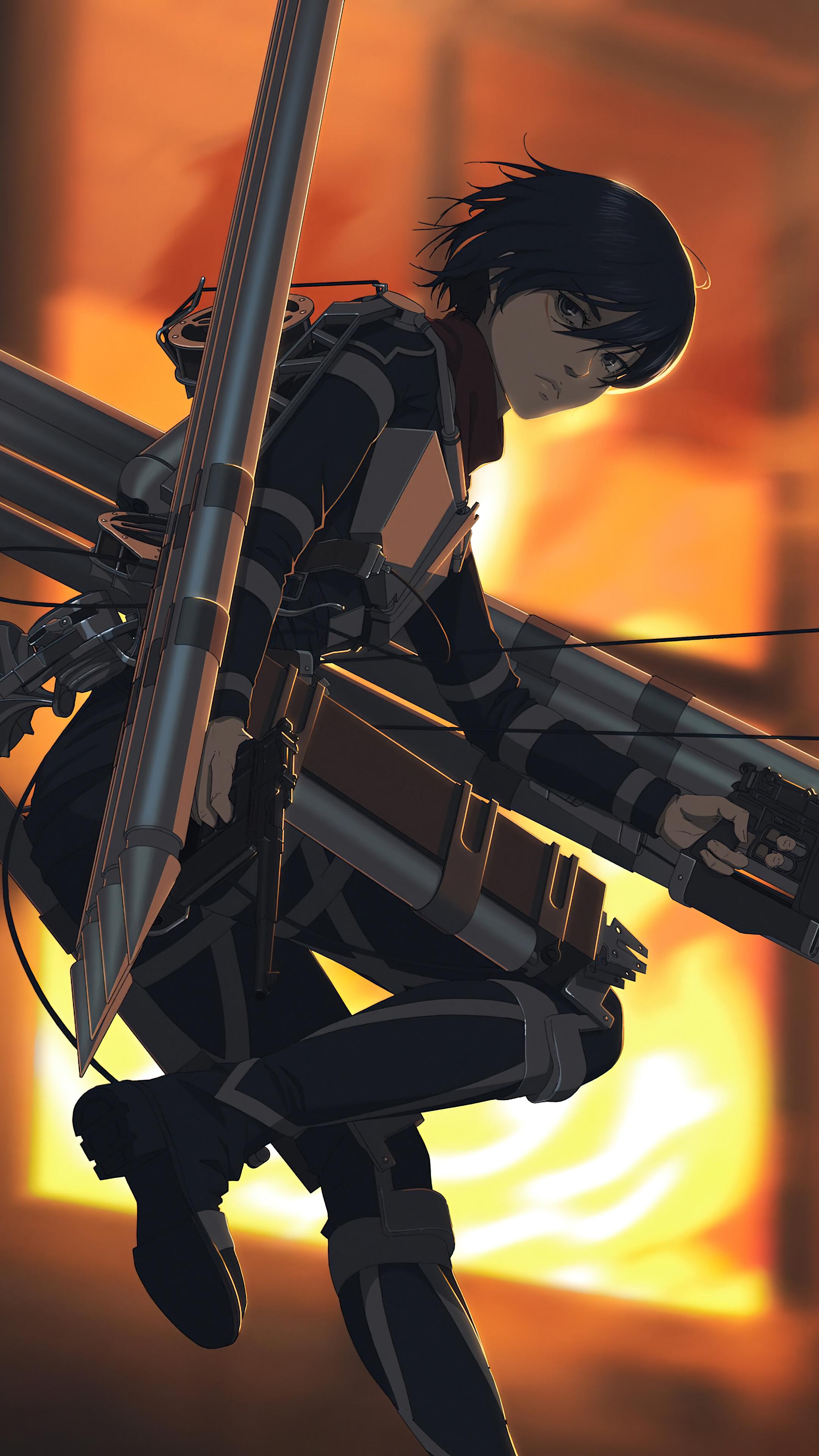 Mikasa Attack On Titan 4k Wallpaper iPhone HD Phone 3730f