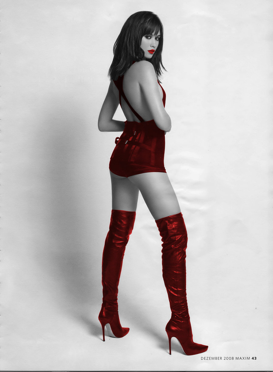 Olga Kurylenko Red Leather by MetallicSoulMusic on