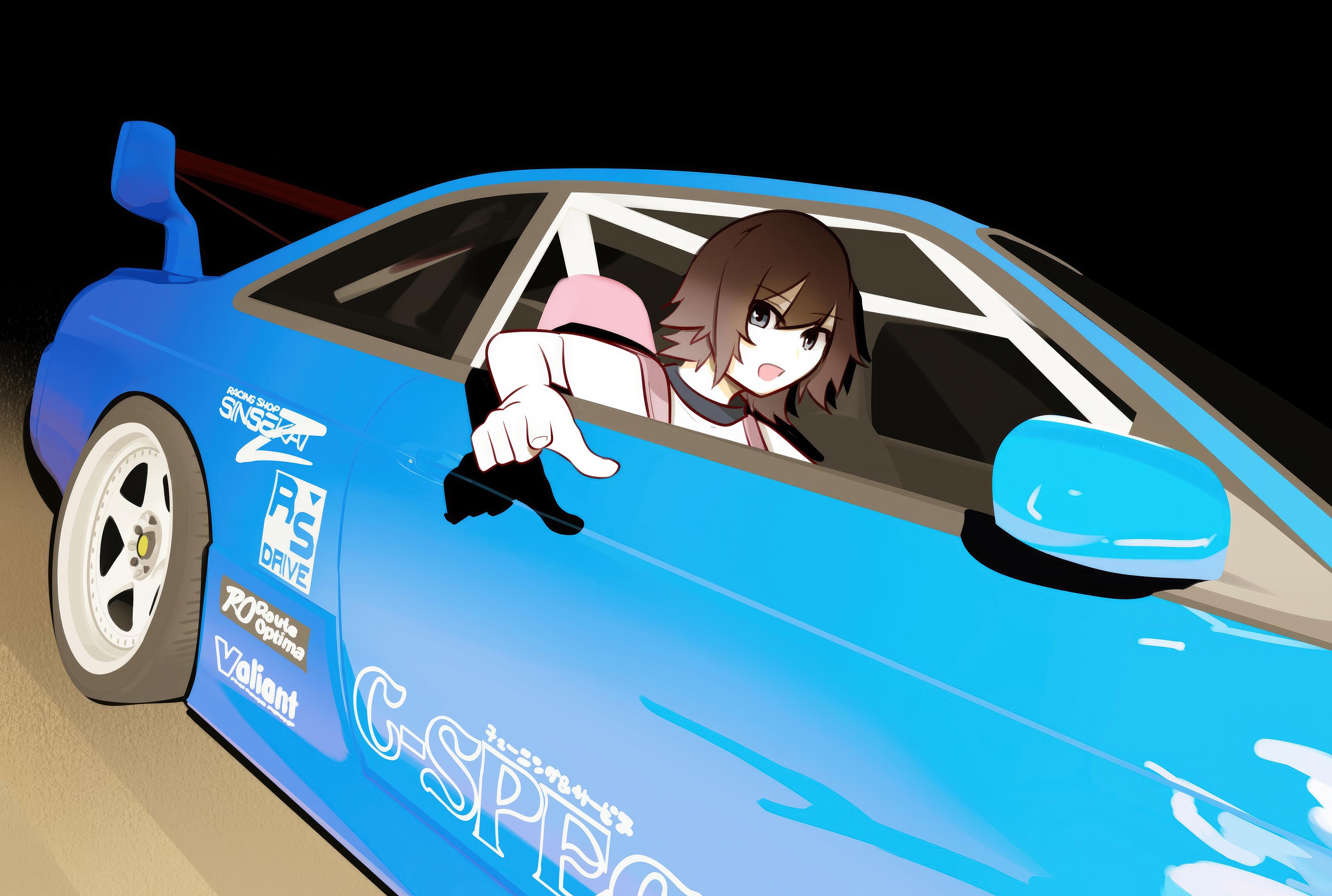 2560x1700 Anime Girl With Cars 4k Chromebook Pixel HD 4k