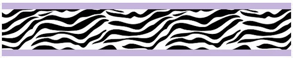 Zebra Wallpaper Print Border Pink